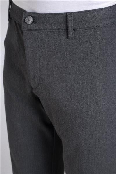 Giotelli Antrasit Slim Fit Pamuklu Yan Cepli Chino Normal Bel Standart Boy Erkek Pantolon