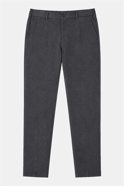 Antrasit Yanı Lastikli Köprülü Kemerli Slim Fit Jogger Pantolon