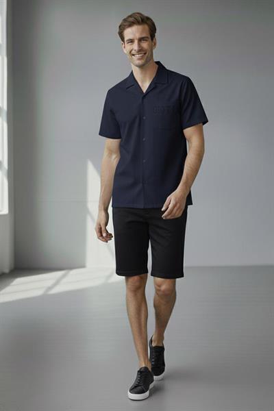 APAŞ YAKA BASKILI GÖMLEK Siyah