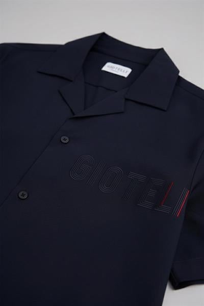 APAŞ YAKA BASKILI GÖMLEK Siyah