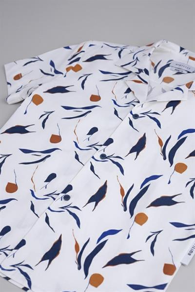 APAŞ YAKA DESENLİ  ERKEK GÖMLEK Bej