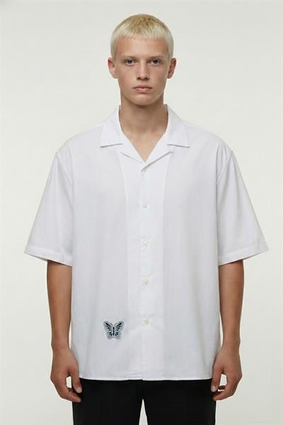 Giotelli Beyaz Apaş Yaka Erkek Gömlek