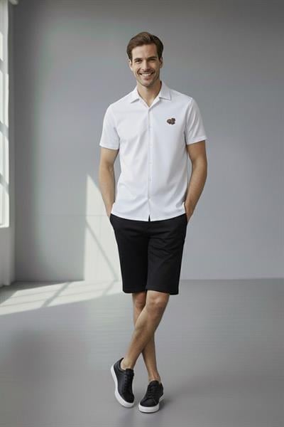 APAŞ YAKA TENCEL ERKEK GÖMLEK Ekru