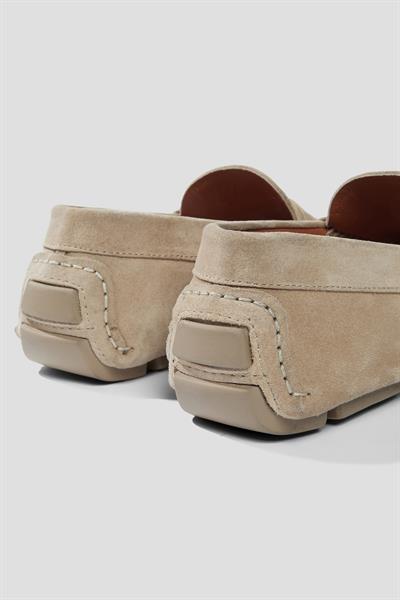 Erkek Bej %100 Deri Casual Ayakkabı