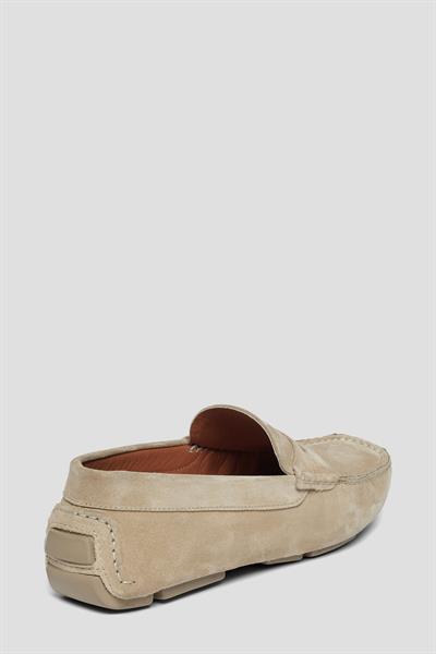 Erkek Bej %100 Deri Casual Ayakkabı