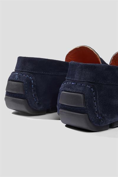 Erkek Lacivert %100 Deri Casual Ayakkabı