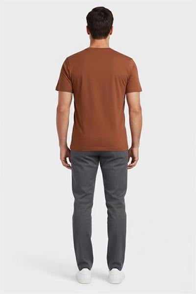 Giotelli Tarçın Slim Fit %100 Pamuk Baskılı Bisiklet Yaka Erkek Tişört