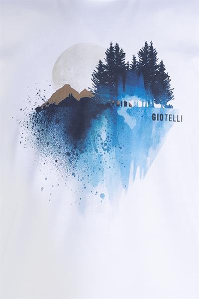 Baskılı Bisiklet Yaka Erkek T-Shirt Beyaz