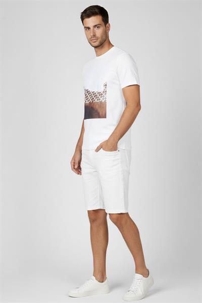 BASKILI ERKEK T-SHIRT Beyaz