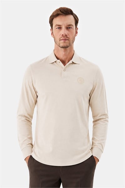 Bej POLO YAKA SWEAT