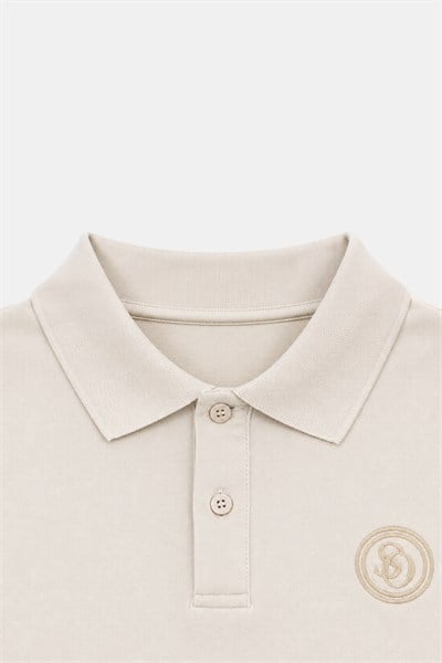Bej POLO YAKA TİŞÖRT