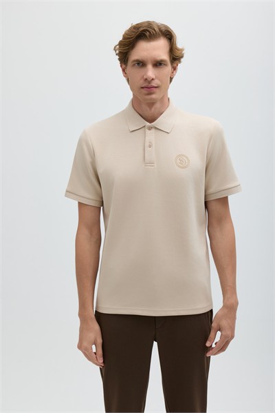 Bej POLO YAKA TİŞÖRT