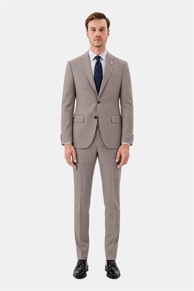 Bej SABRİ ÖZEL SLIM FIT TAKIM ELBİSE