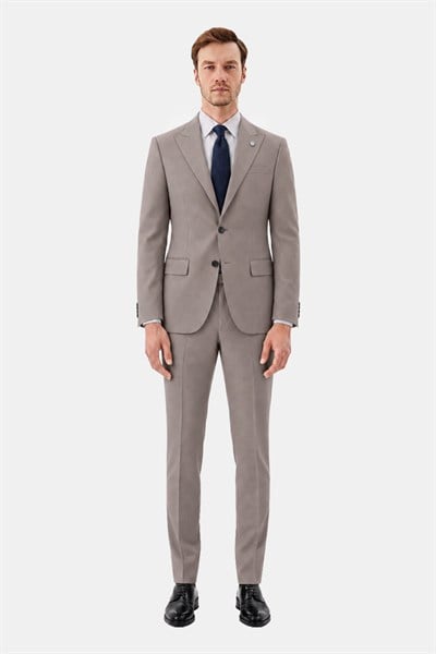 Bej SABRİ ÖZEL SLIM FIT TAKIM ELBİSE