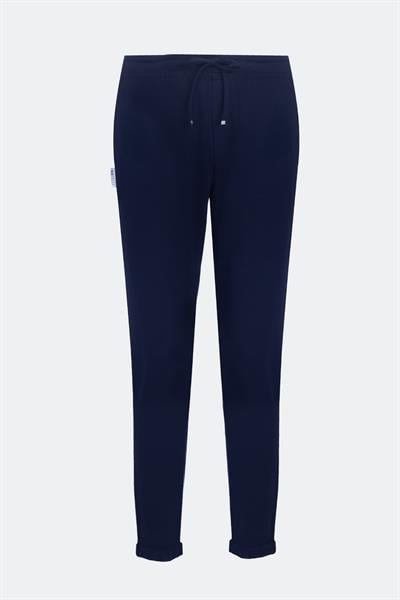 Beli Lastikli İpli Örme Erkek Pantolon Lacivert