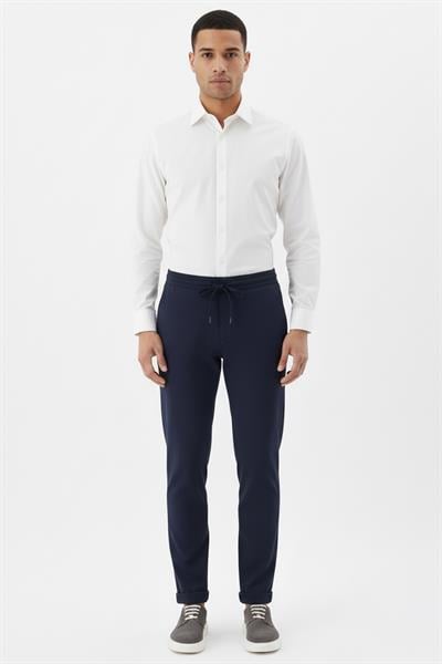 Giotelli Lacivert Beli Lastikli İpli Örme Erkek Pantolon