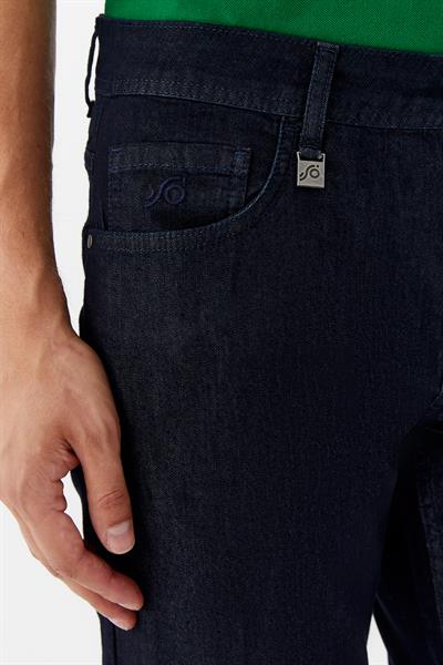 Erkek Lacivert Beş Cep Denim Pantolon – Standart Bel