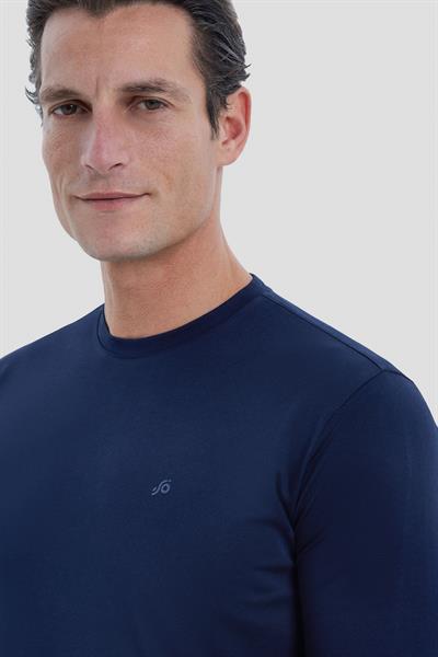 Lacivert Regular Fit Bisiklet Yaka Erkek T-Shirt