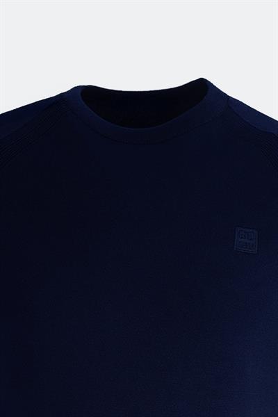 Bisiklet Yaka Reglan Kollu Erkek Triko Lacivert