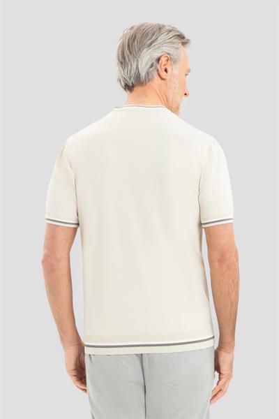 Bej Regular Fit Bisiklet Yaka Triko Erkek T-Shirt