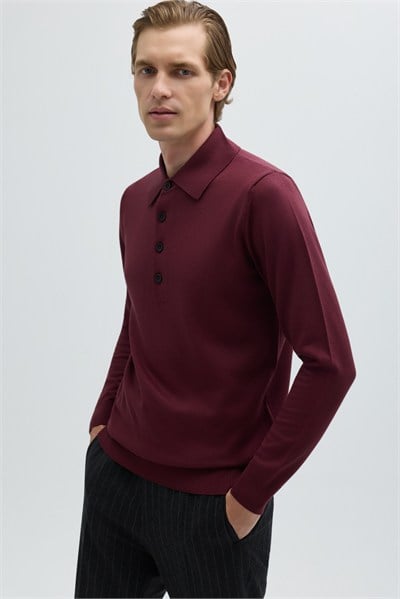 Bordo BASIC TRİKO KAZAK