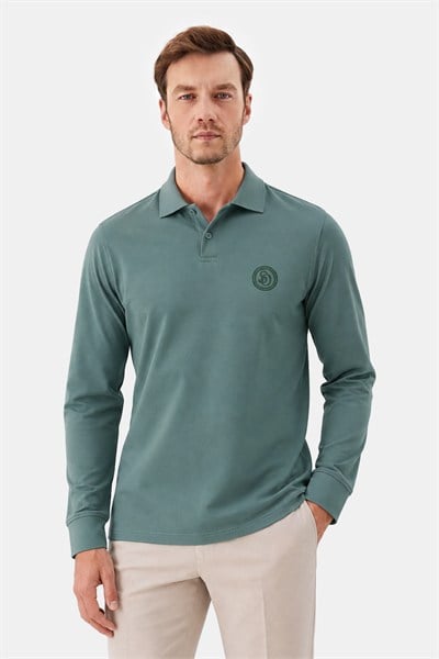 Çağla Yeşili POLO YAKA SWEAT