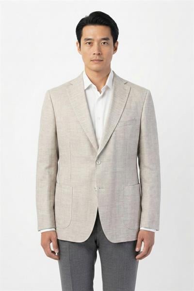 Erkek Regular Fit Pamuklu Mono Yaka Torba Cep Casual Ceket