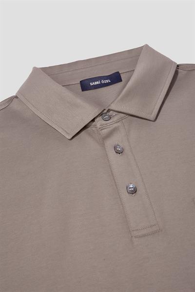 Cep Detaylı Düğmeli Polo Yaka Erkek T-Shirt Kahve