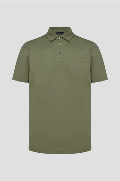 Cep Detaylı Düğmeli Polo Yaka Erkek T-Shirt Yeşil