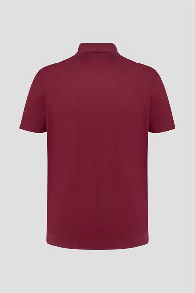Cep Detaylı Düğmeli Polo Yaka Erkek T-Shirt Kırmızı