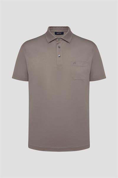 Cep Detaylı Düğmeli Polo Yaka Erkek T-Shirt Kahve