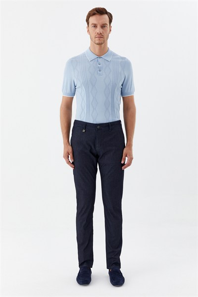 Chino Erkek Denim İndigo