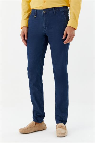 Chino Erkek Denim Mavi