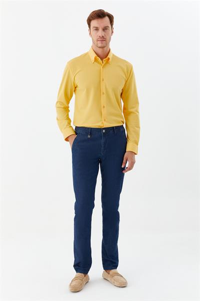 Chino Erkek Denim Mavi
