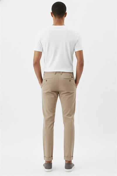 Giotelli Erkek Vizon Rahat Kesim Comfort Fit Pamuk Duble Paça Normal Bel Pantolon