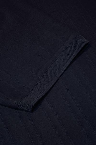 Düğmeli Jakar Desenli Polo Yaka Erkek T-Shirt Siyah