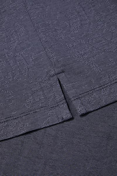 Düğmeli Polo Yaka Desenli Erkek T-Shirt Füme
