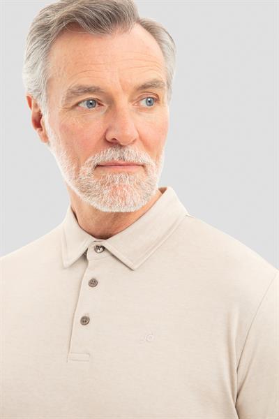 Erkek Bej Standart Fit Polo Yaka Tişört – Kısa Kollu