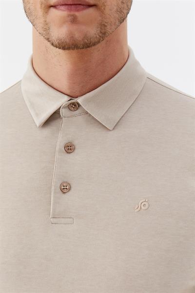 Taş Standart Fit Pamuk Karışımlı Polo Yaka Erkek Tişört