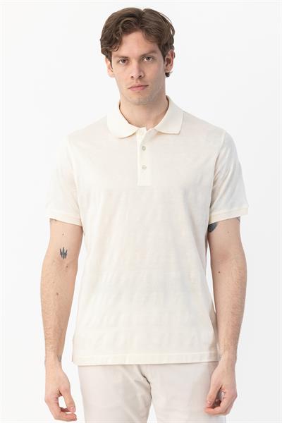 DÜĞMELİ POLO YAKA ERKEK T-SHIRT Kemik