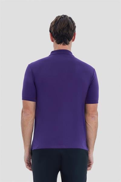Mor Regular Fit Basic Polo Yaka Erkek Tişört