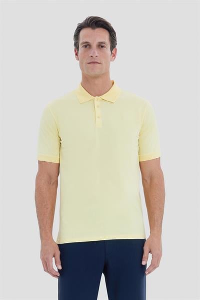Sarı Regular Fit Basic Polo Yaka Erkek Tişört