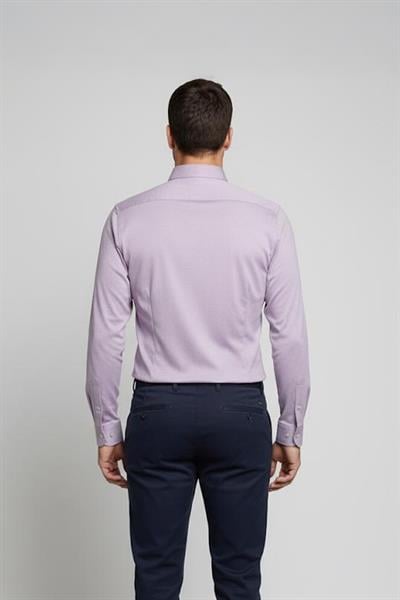 Düğmeli Yaka Erkek T-Shirt Lila