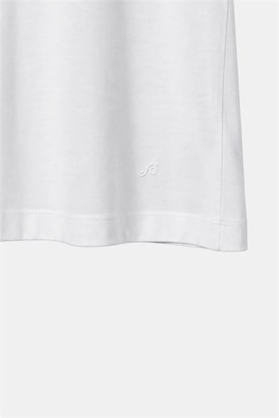 Ekru %100 Pamuk Regular Fit Bisiklet Yaka Basic T-shirt