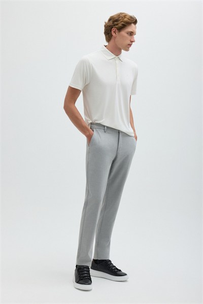 Ekru Modal Regular Fit Polo Yaka T-shirt