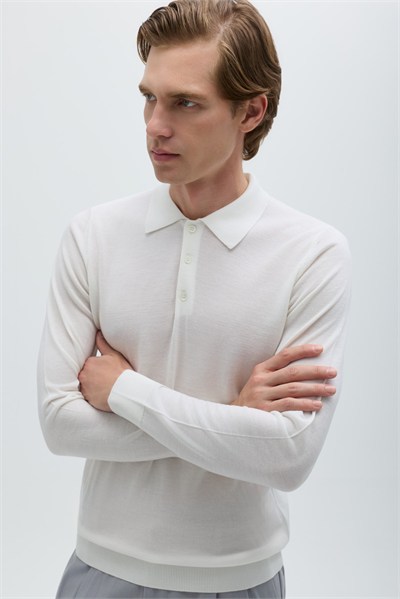 Ekru POLO YAKA T-SHIRT