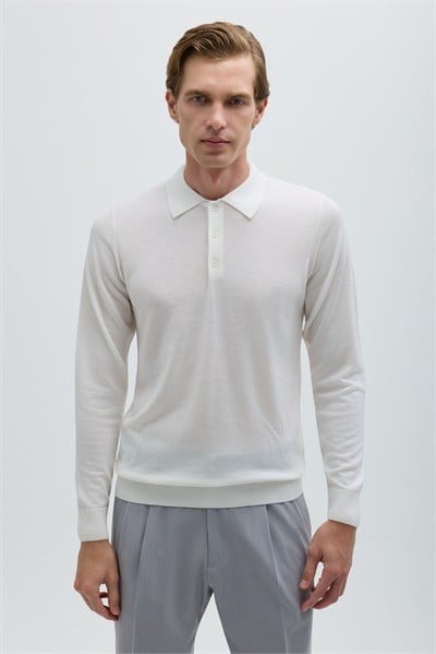 Ekru POLO YAKA T-SHIRT