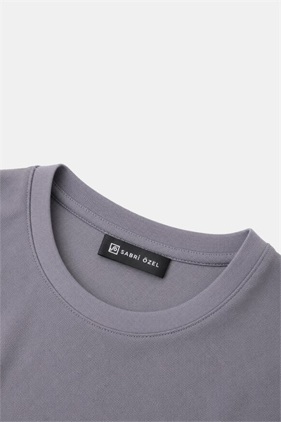 Erkek Bej Normal Kesim Regular Fit %100 Pamuk Dokuma Bisiklet Yaka Basic T-Shirt