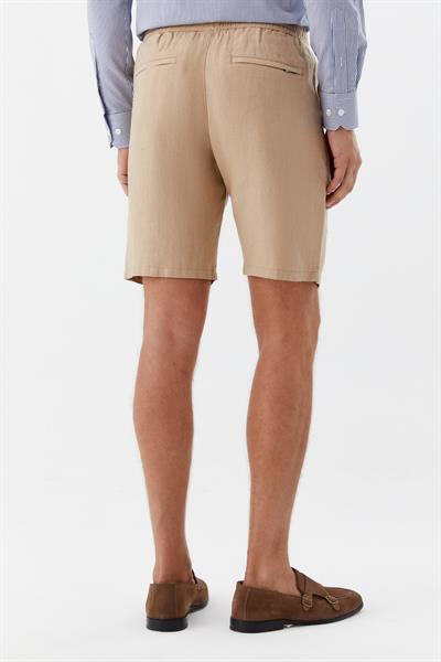 Erkek Kum Rengi Bermuda Şort 