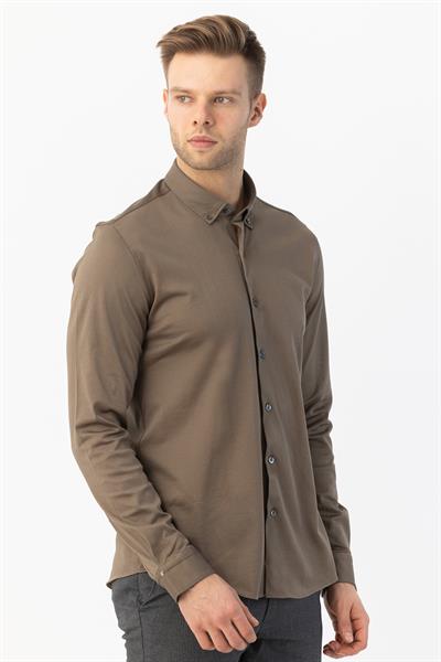 Erkek Gömlek Koyu Haki